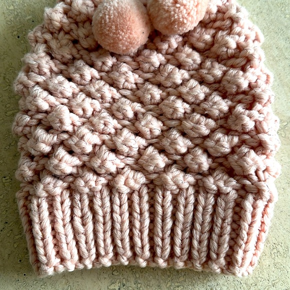 Juicy Couture Crochet Knitted Hat Pink One Size